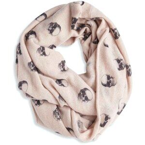 Alexander McQueen Cashmere Jack Skull Infinity Scarf in Pink-NWT